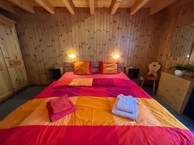 Ein Bett oder Betten in einem Zimmer der Unterkunft Châlet Bergaster