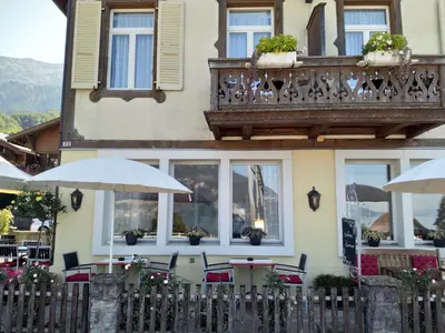 Ein allgemeiner Bergblick oder ein Berglick von des Hotels aus