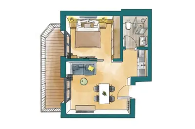 Grundriss der Unterkunft Apartment in Chalet Pizzo Fiamma