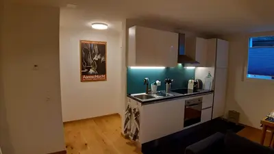 Küche/Küchenzeile in der Unterkunft Ferienwohnung Meiringen