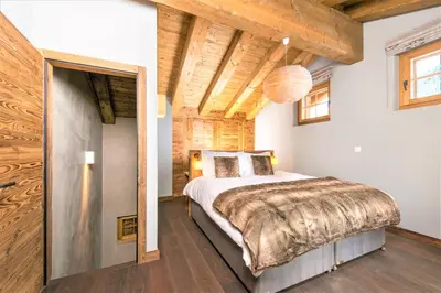 Ein Bett oder Betten in einem Zimmer der Unterkunft Chalet Ourson Brun by Mrs Miggins