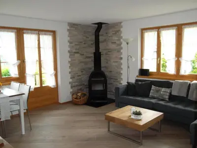 Ein Sitzbereich in der Unterkunft Apartment Hubertus A by Interhome