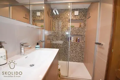 Ein Badezimmer in der Unterkunft Ferienwohnung Chalet Tamalone, Mörel