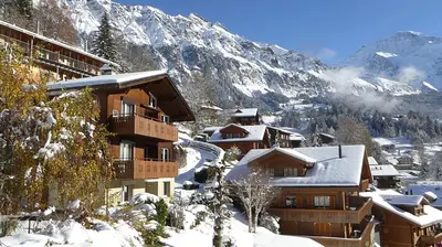 Ein allgemeiner Bergblick oder ein Berglick von der Ferienwohnung aus