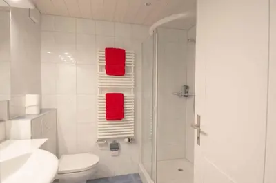 Ein Badezimmer in der Unterkunft Baldrian C14