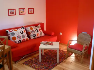Ein Sitzbereich in der Unterkunft B&B Les Biolleys
