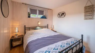 Ein Bett oder Betten in einem Zimmer der Unterkunft O Rendez Vous maison mitoyenne Piscine chauffée mars-octobre