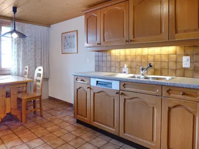 Küche/Küchenzeile in der Unterkunft Apartment Chalet Burgfeld by Interhome