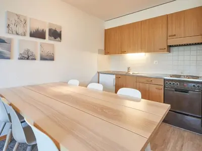 Küche/Küchenzeile in der Unterkunft Apartment Hameau D1 by Interhome