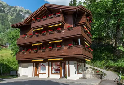 Ein allgemeiner Bergblick oder ein Berglick von der Ferienwohnung aus