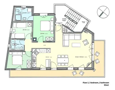 Grundriss der Unterkunft Chalet Waldschluecht
