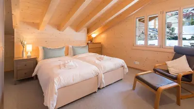 Ein Bett oder Betten in einem Zimmer der Unterkunft Chalet Aberot