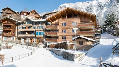 Ein allgemeiner Bergblick oder ein Berglick von der Ferienwohnung aus