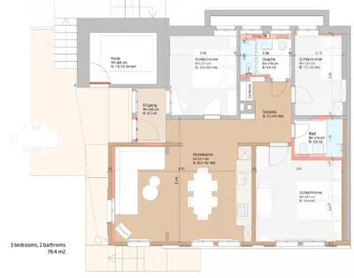 Grundriss der Unterkunft Chalet Arven