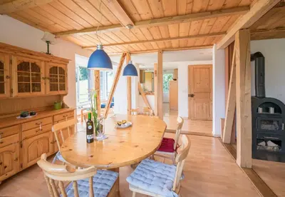 Ein Sitzbereich in der Unterkunft Chalet Hunnenfluh