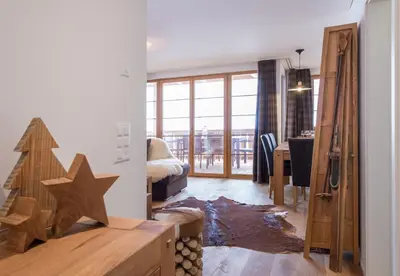 Ein Bett oder Betten in einem Zimmer der Unterkunft Panoramapark Soleil Chalet C
