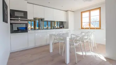 Küche/Küchenzeile in der Unterkunft Panoramapark Soleil Chalet E