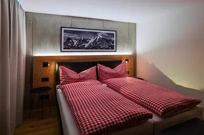 Ein Bett oder Betten in einem Zimmer der Unterkunft Chalet Raufthubel
