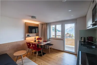 Küche/Küchenzeile in der Unterkunft Chalet Raufthubel