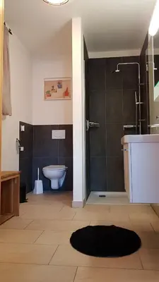 Ein Badezimmer in der Unterkunft Studio dans une villa à Veyras
