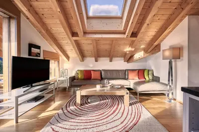 TV/Unterhaltungsangebot in der Unterkunft Chalet Bergfrieden Penthouse