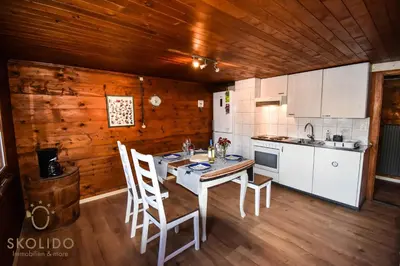 Küche/Küchenzeile in der Unterkunft Cosy Chalet in Brig-Glis