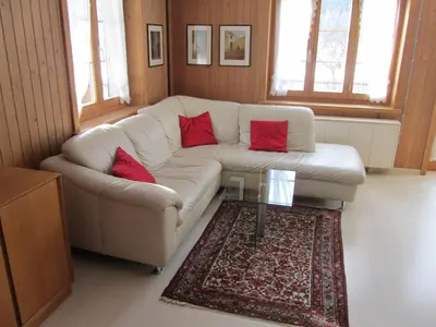 Ein Sitzbereich in der Unterkunft Chalet Halten