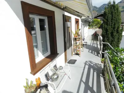 Ein allgemeiner Bergblick oder ein Berglick von der Ferienwohnung aus