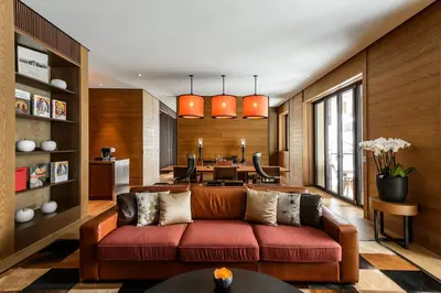Ein Sitzbereich in der Unterkunft The Chedi Andermatt