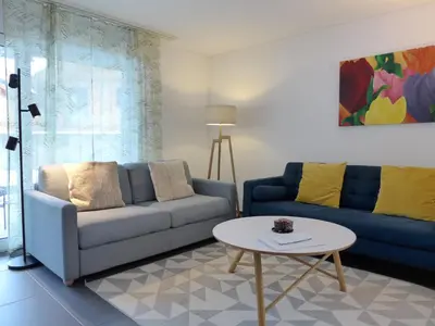 Ein Sitzbereich in der Unterkunft Apartment Terrasse by Interhome