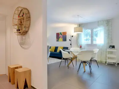 Ein Sitzbereich in der Unterkunft Apartment Terrasse by Interhome