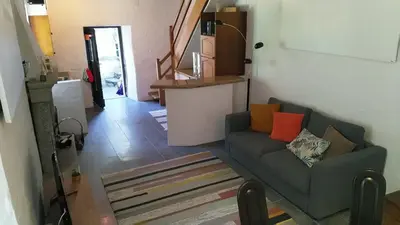 Ein Sitzbereich in der Unterkunft Residenza Americana