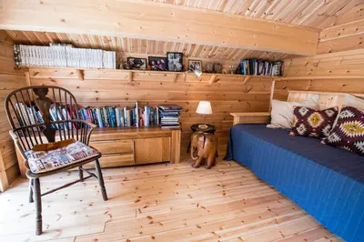 Ein Sitzbereich in der Unterkunft Chalet PapaGna