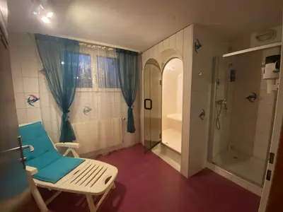 Ein Badezimmer in der Unterkunft FeWo Fernsicht Crystal