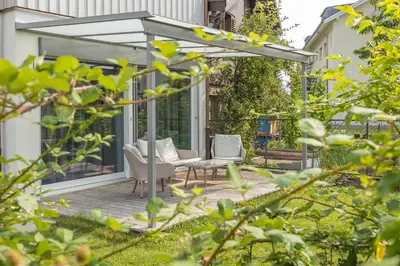 Ein Garten an der Unterkunft Eiche