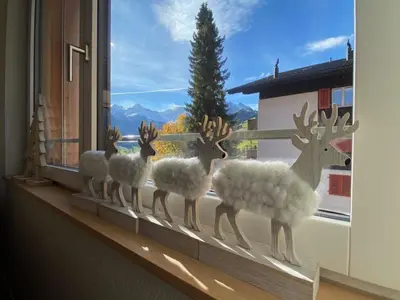 Ein allgemeiner Bergblick oder ein Berglick von der Ferienwohnung aus
