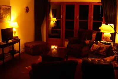 Ein Sitzbereich in der Unterkunft Aragon lodge