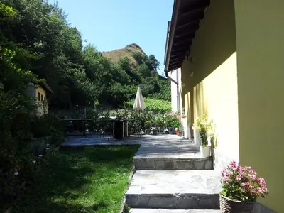 Ein Garten an der Unterkunft Le Merle Châtelain