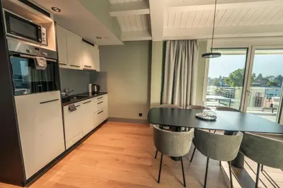 Küche/Küchenzeile in der Unterkunft HOP Apartments & Suites