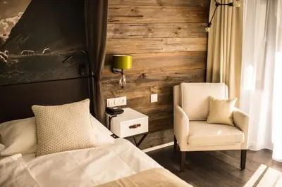 Ein Sitzbereich in der Unterkunft Wellness Hotel Alpenhof