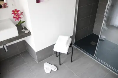 Ein Badezimmer in der Unterkunft Hotel Primavera