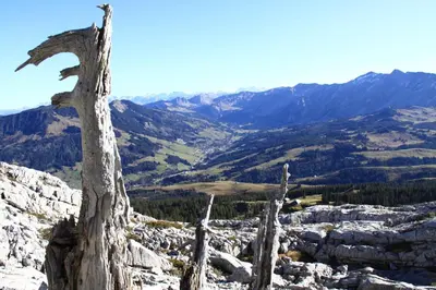 Ein allgemeiner Bergblick oder ein Berglick von des Hotels aus