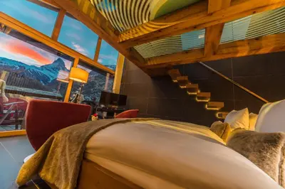 Ein Bett oder Betten in einem Zimmer der Unterkunft Hotel Bellerive