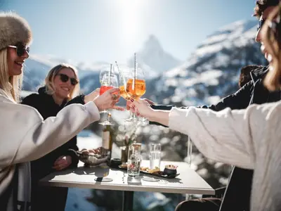 Getränke in der Unterkunft Relais & Chateaux Schönegg