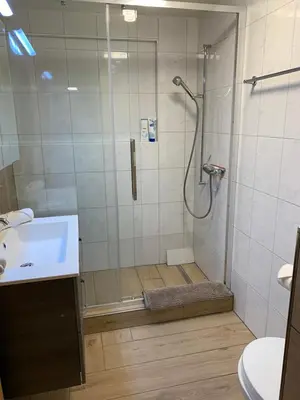 Ein Badezimmer in der Unterkunft Eiger, Jungfrau, luxury garden apartment