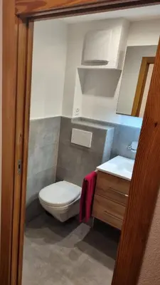 Ein Badezimmer in der Unterkunft Ferienwohnung Delphin