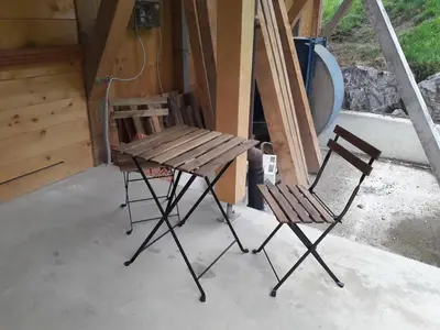 Ein Balkon oder eine Terrasse in der Unterkunft Ferien in der Bergwelt von Adelboden
