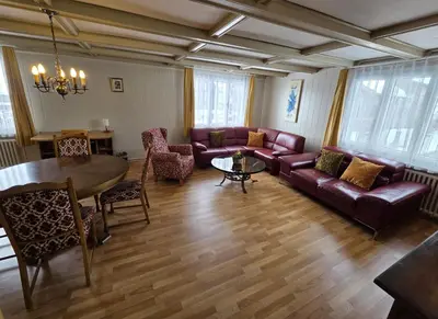Ein Sitzbereich in der Unterkunft Chalet Lilo 4 Zimmer big View