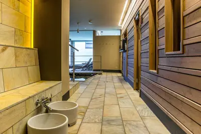 Ein Badezimmer in der Unterkunft Apartment Enzian mit Mitbenutzung SPA & Wellness - GRIWA RENT AG