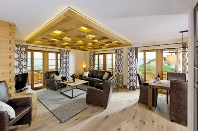 Ein Sitzbereich in der Unterkunft Aspen Alpine Lifestyle Hotel